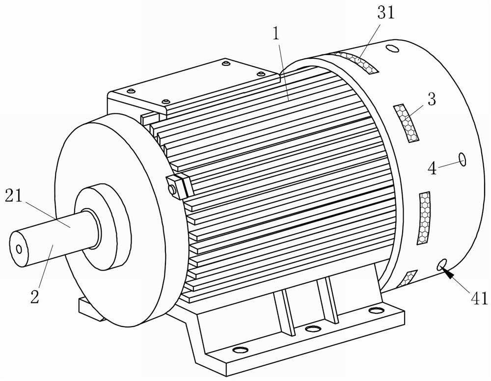 A rotary sealing structure for drive motors of new energy vehicles