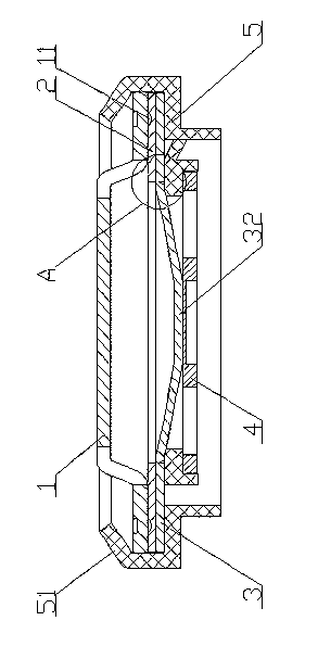 Power type lithium ion battery cover and welding process thereof