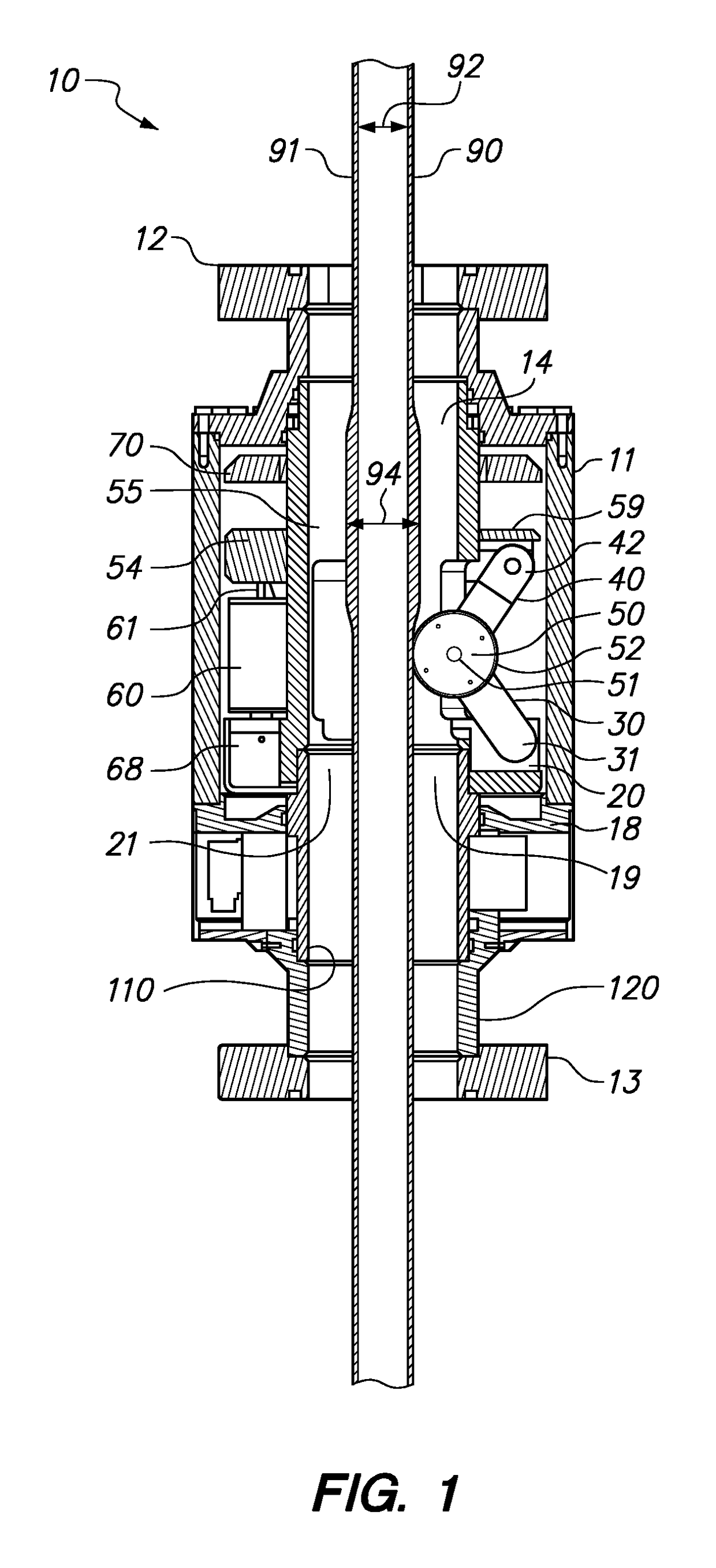 Apparatus for measuring a tubular string as it is lowered into a borehole and method