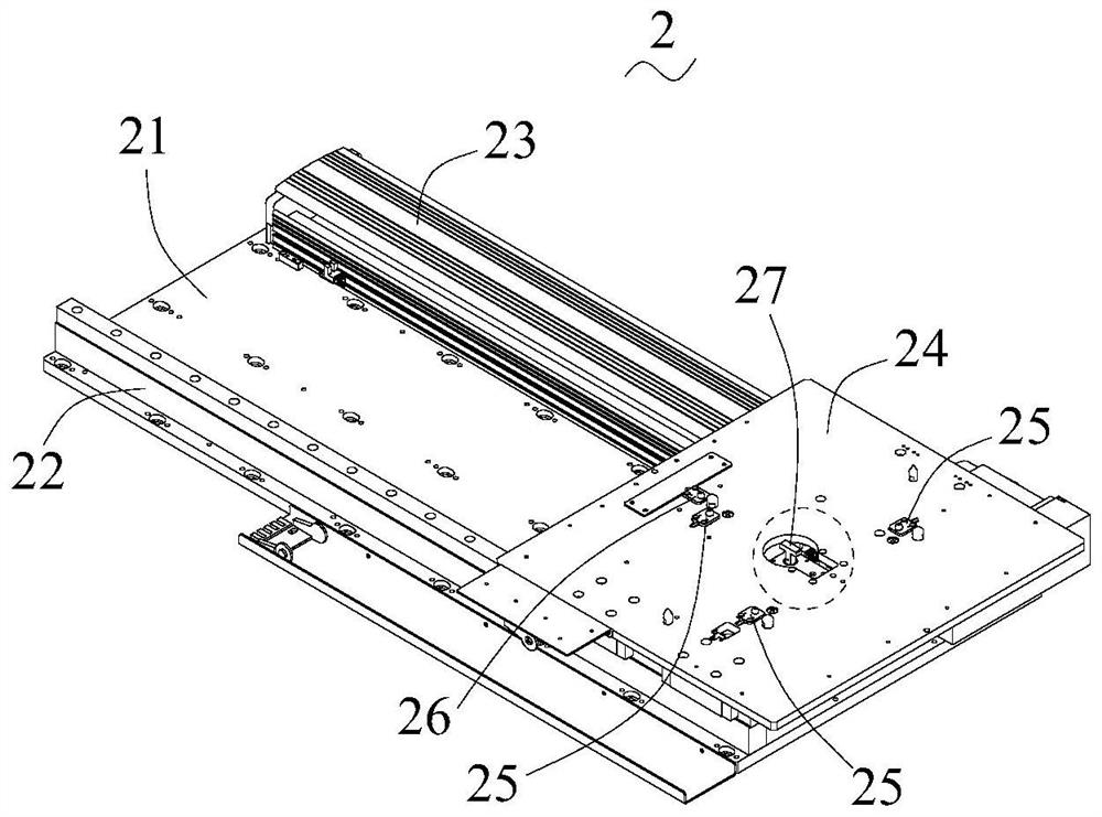 Feeding and discharging device applied to automatic wafer box packaging equipment