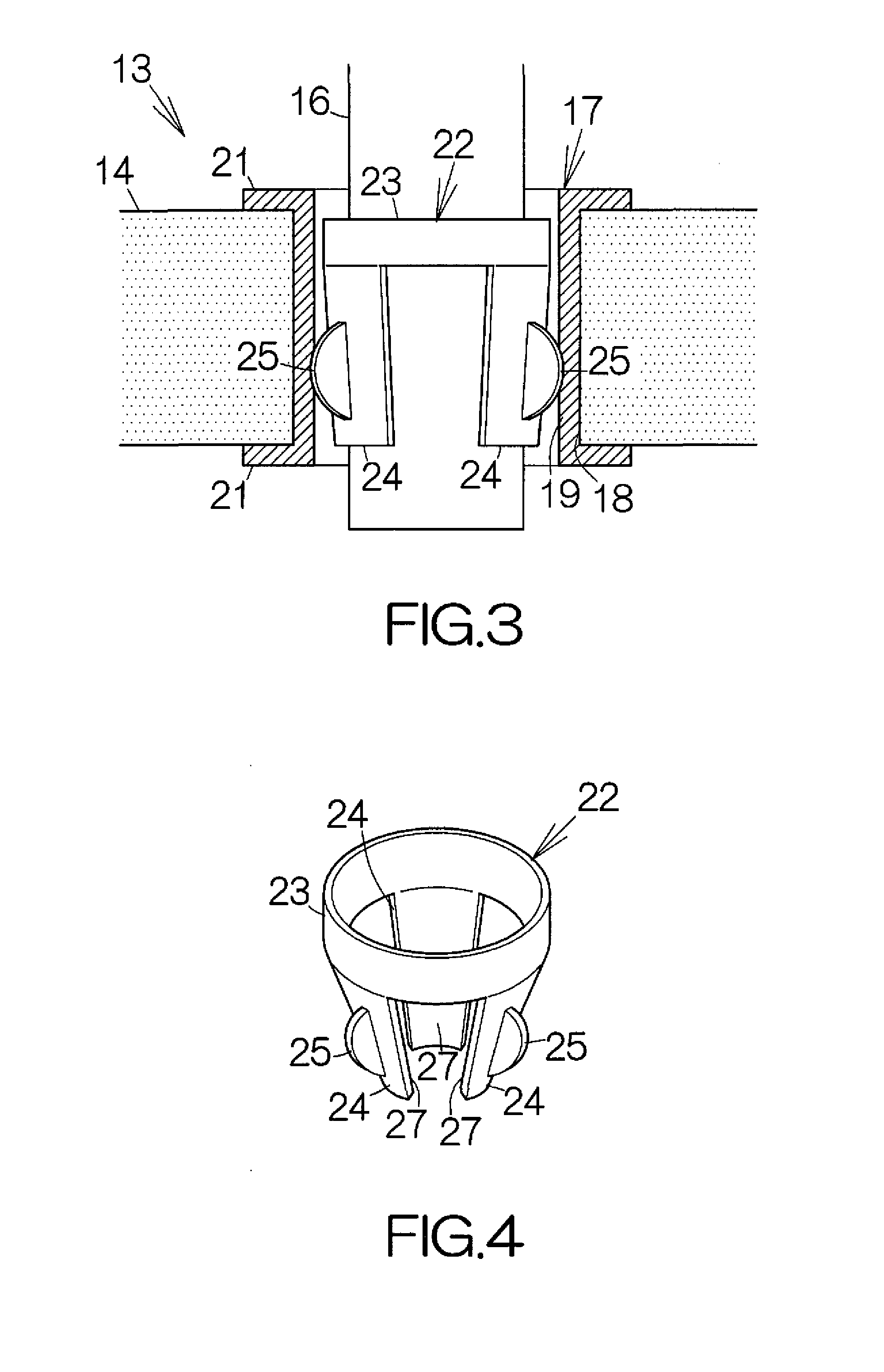 Connecting terminal for receiving lead terminal in printed wiring board