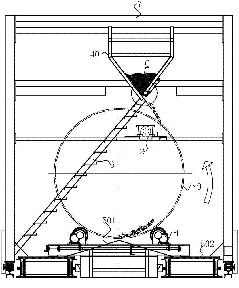 Plastic coating device for large-diameter steel pipe