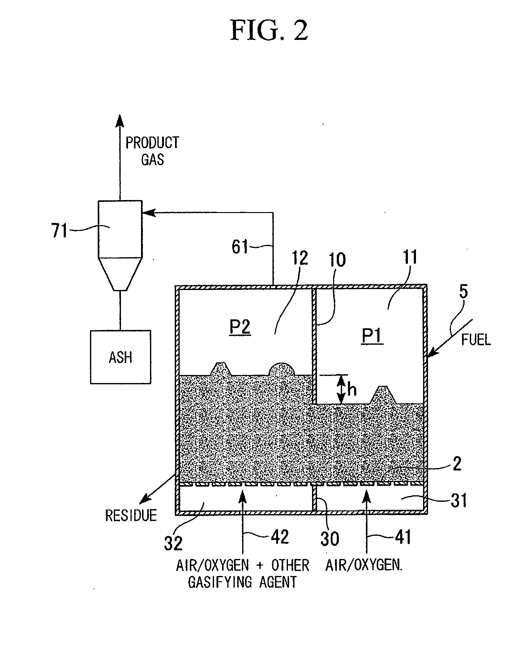 Decoupled fluidized bed gasifying method and gasifying apparatus of solid fuel