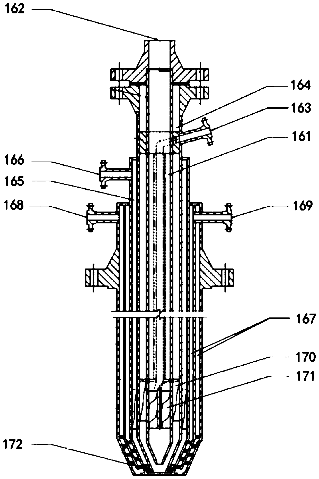 Coal gasification system and method for treating organic waste liquid