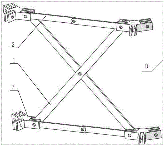Complete scissor-like double-layer annular truss extendible antenna mechanism