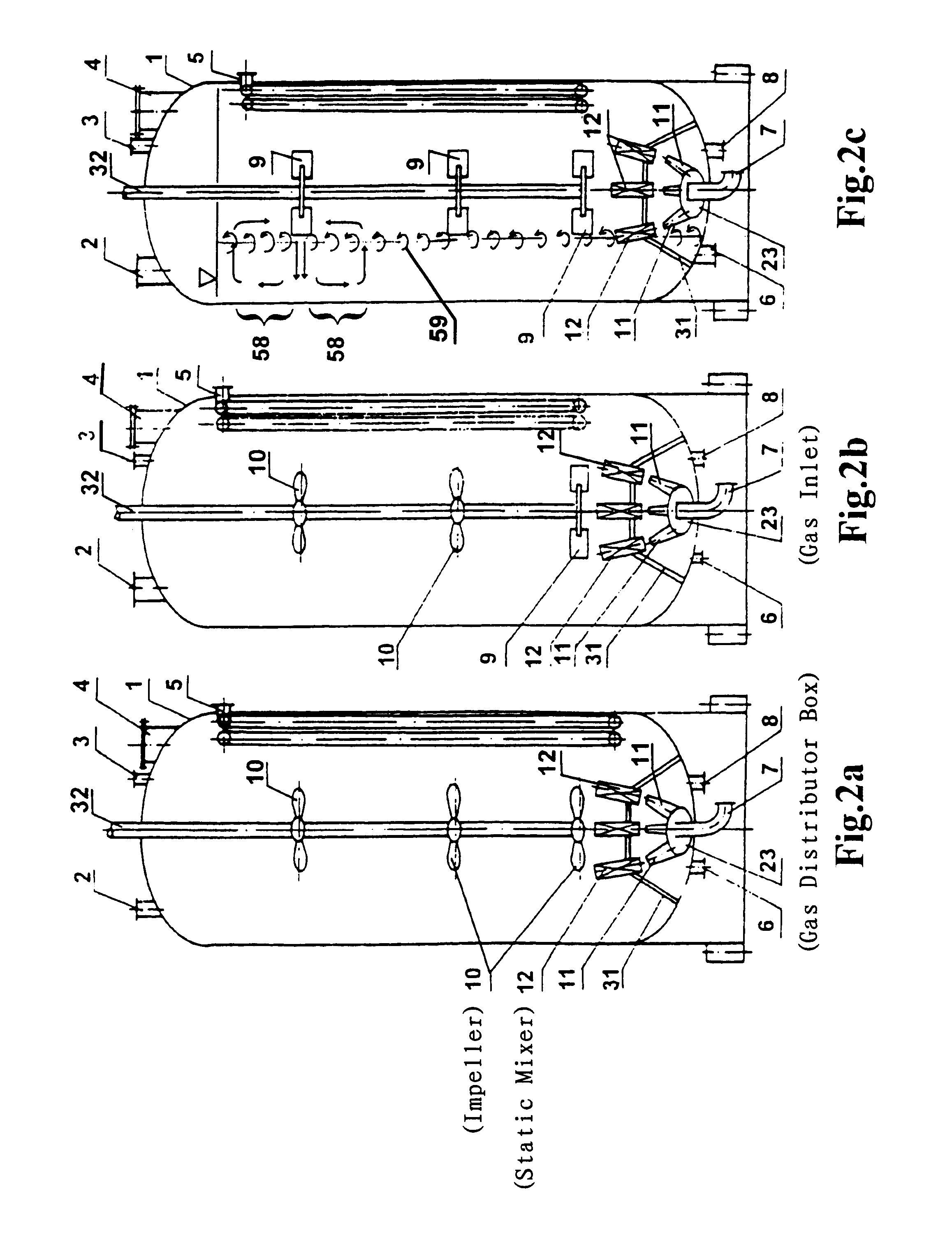 Agitation apparatus with static mixer or swirler means