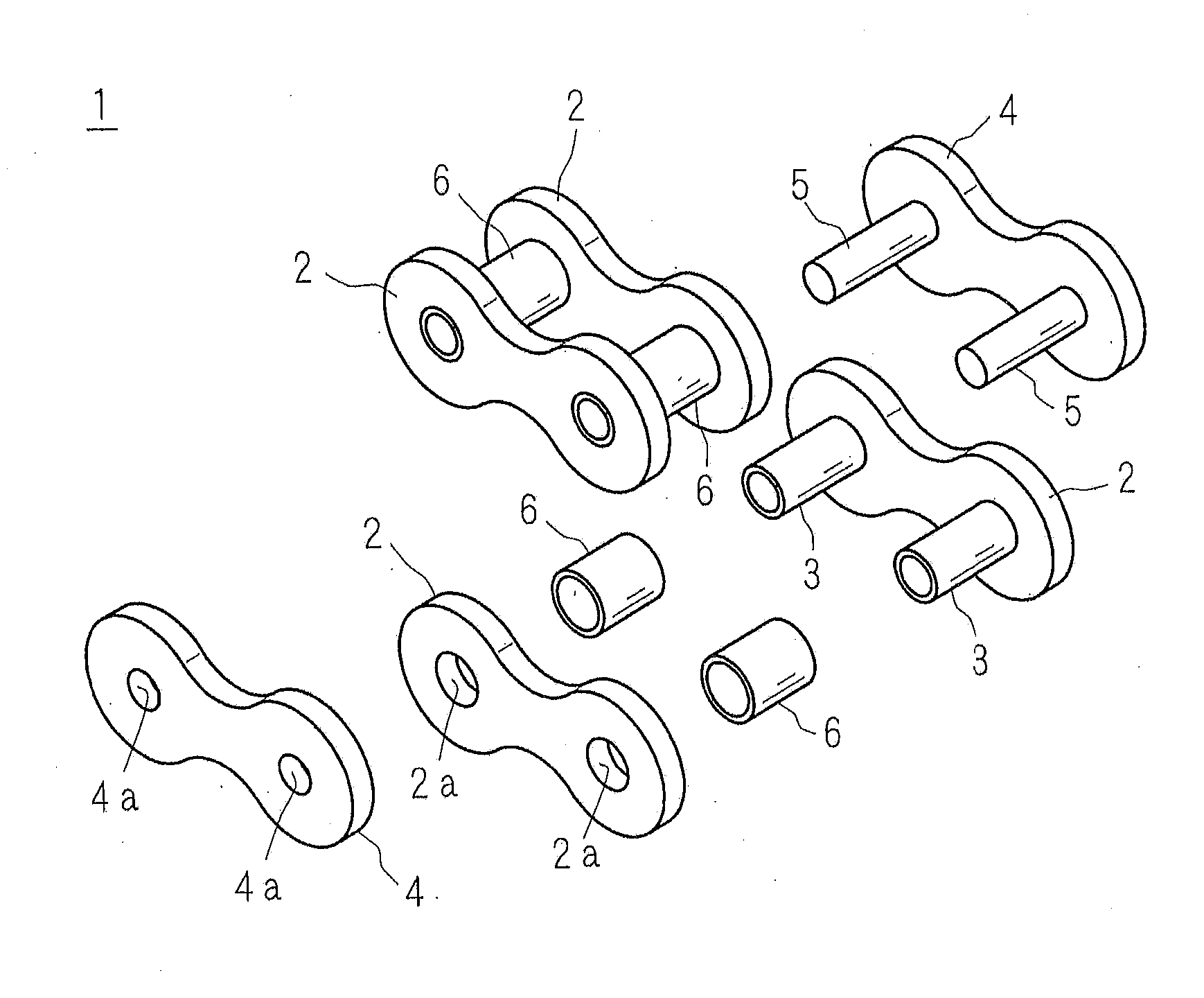 Lubricant and oil-free chain