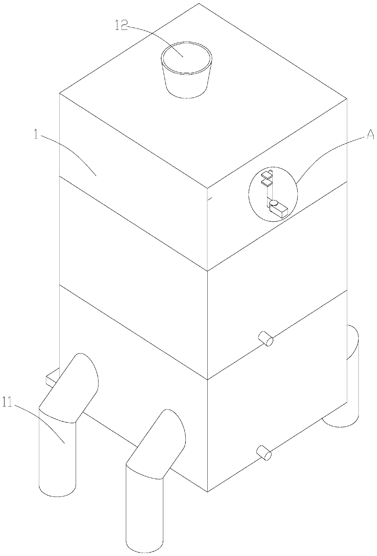 Small kitchen waste treatment device for garbage collection