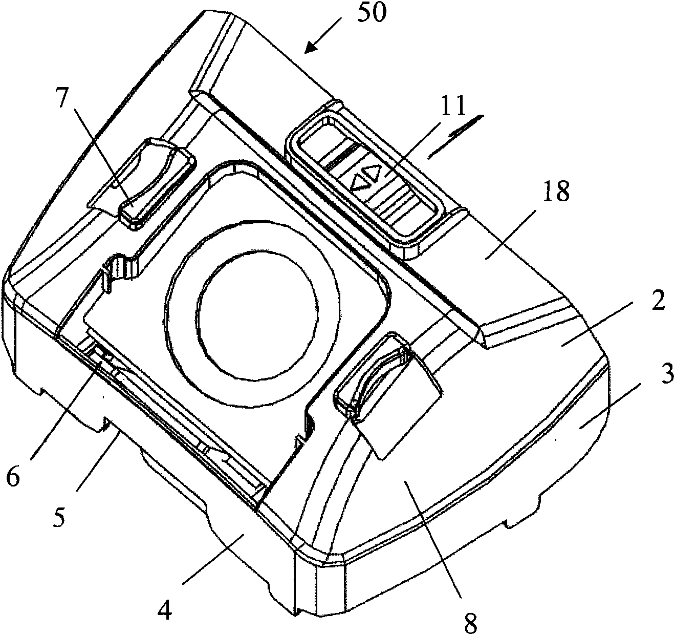 Cloth bag frame with dust collecting bag capable of being popped automatically