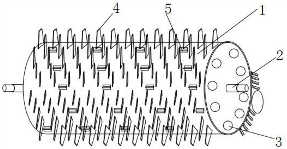 Single-axial-flow airflow blade type beater