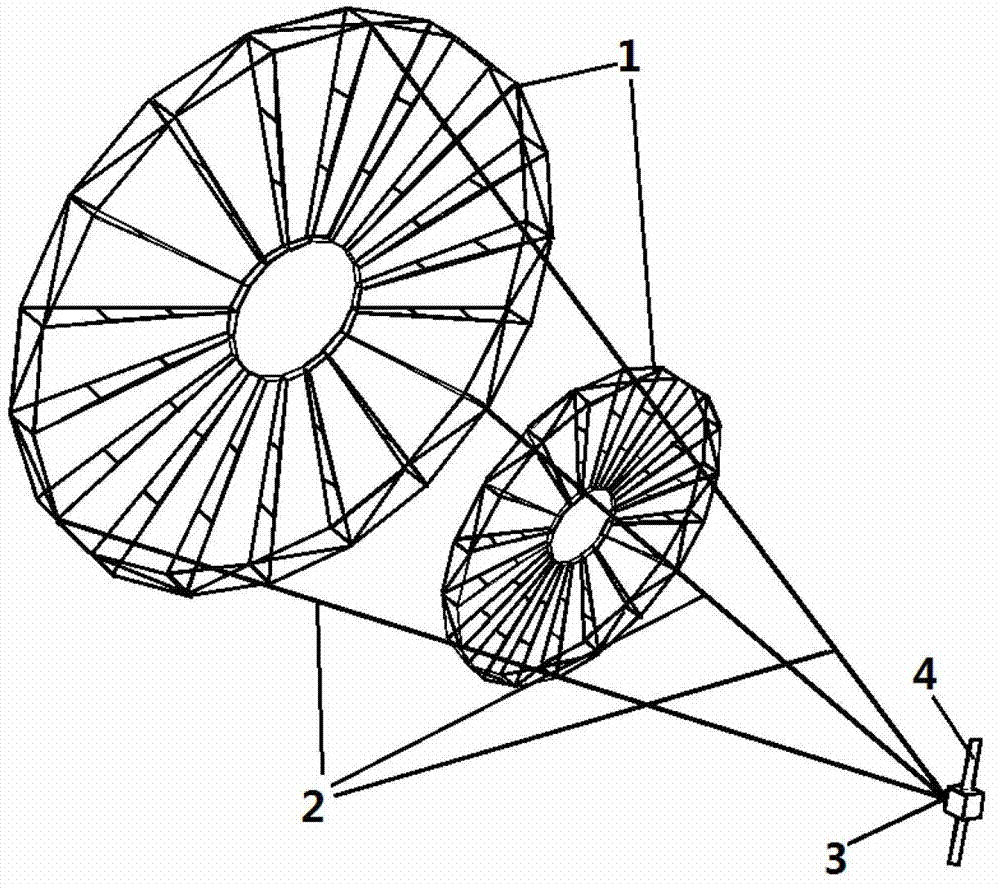 Device for unfolding surface of space rope system