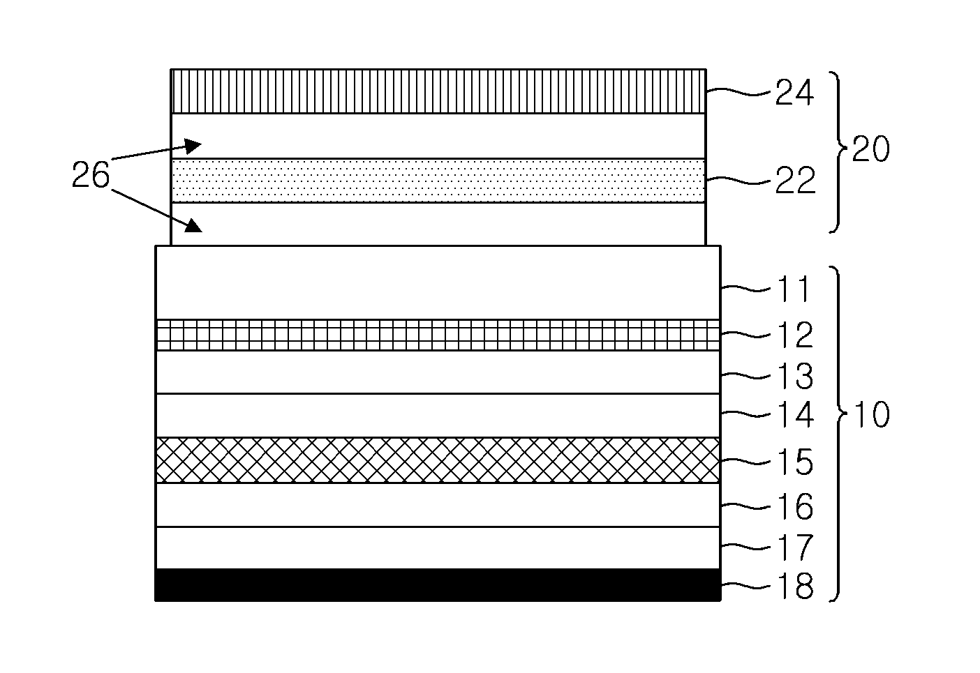 Luminance-enhancing polarising plate for an organic light-emitting element