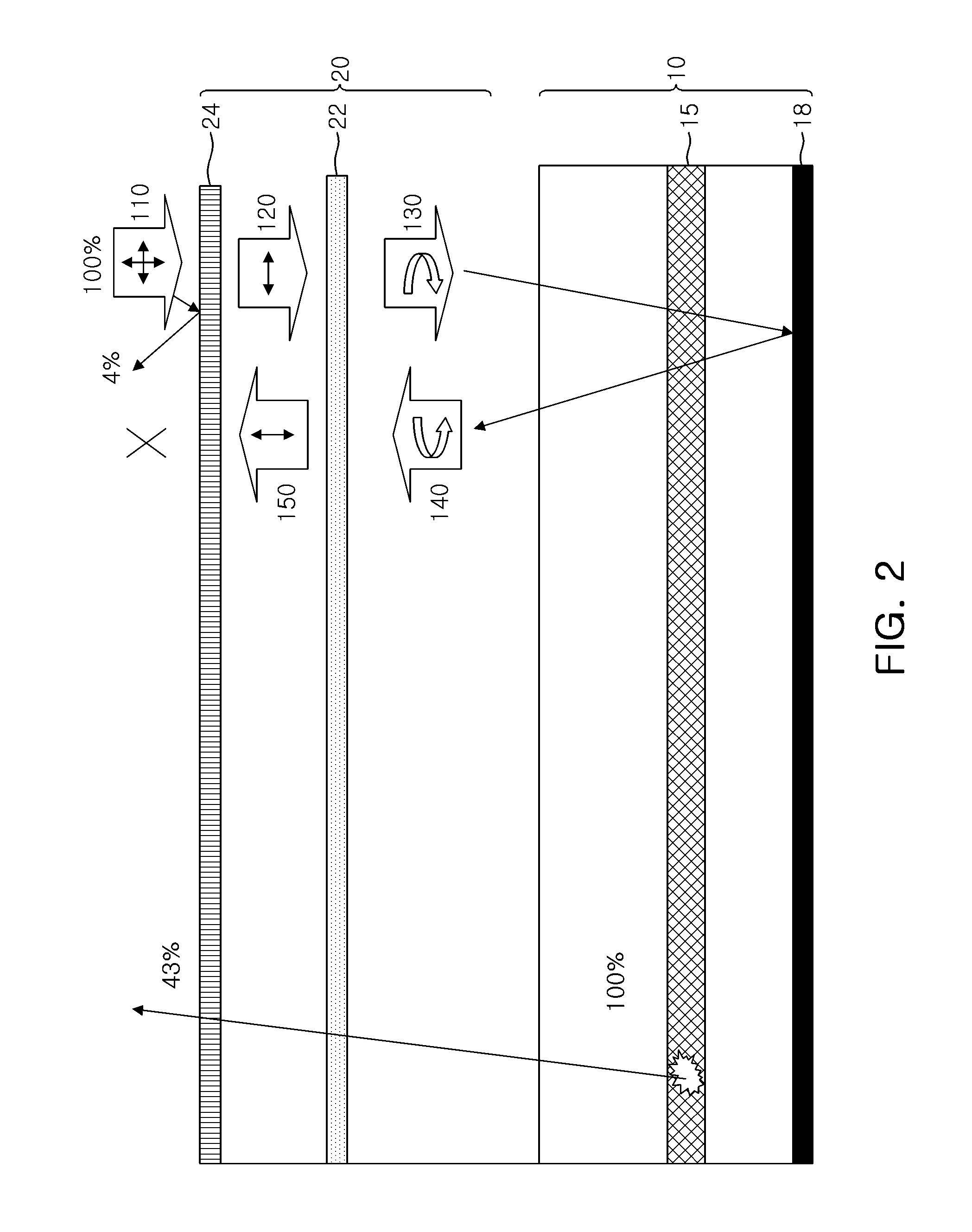 Luminance-enhancing polarising plate for an organic light-emitting element