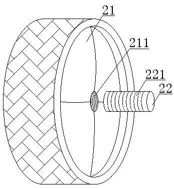 Supporting wheel with buffering function