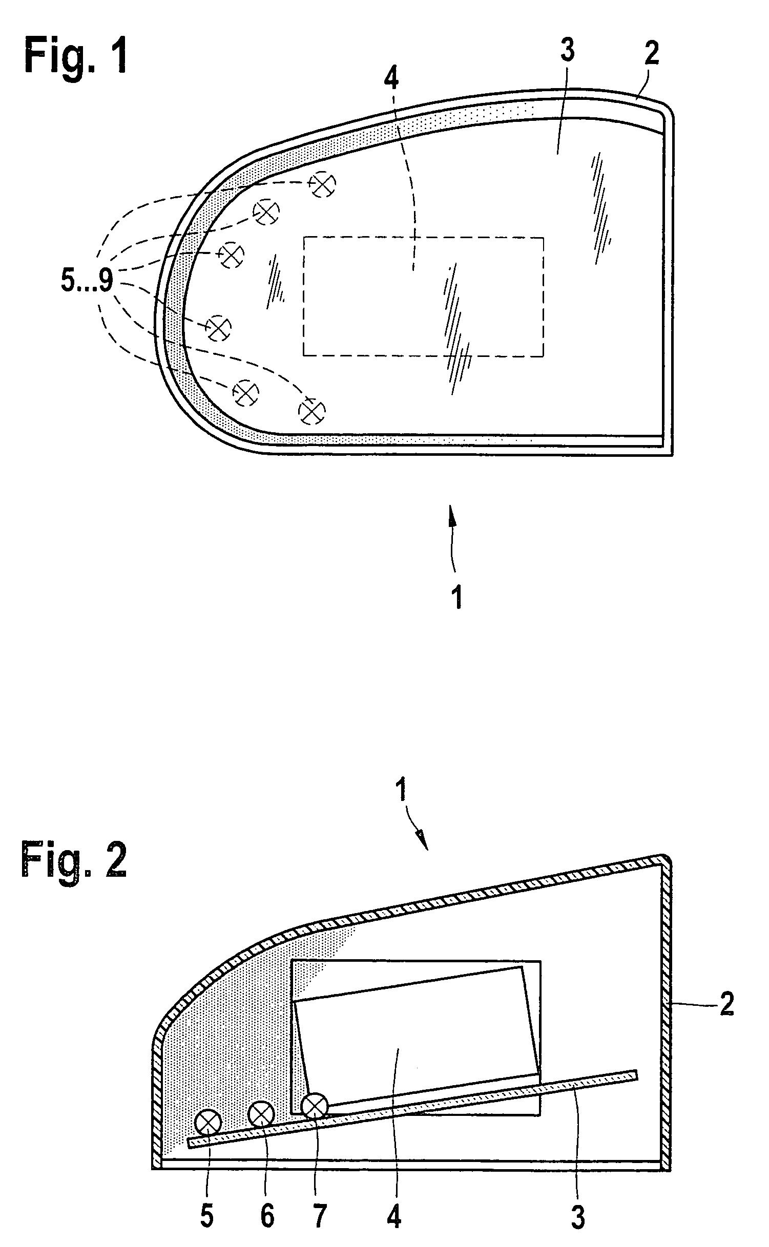 Display device for a motor vehicle