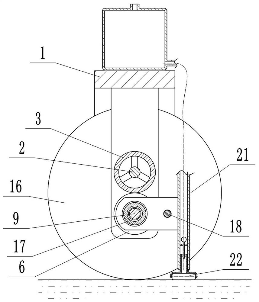 Municipal oblique parking space auxiliary marking device