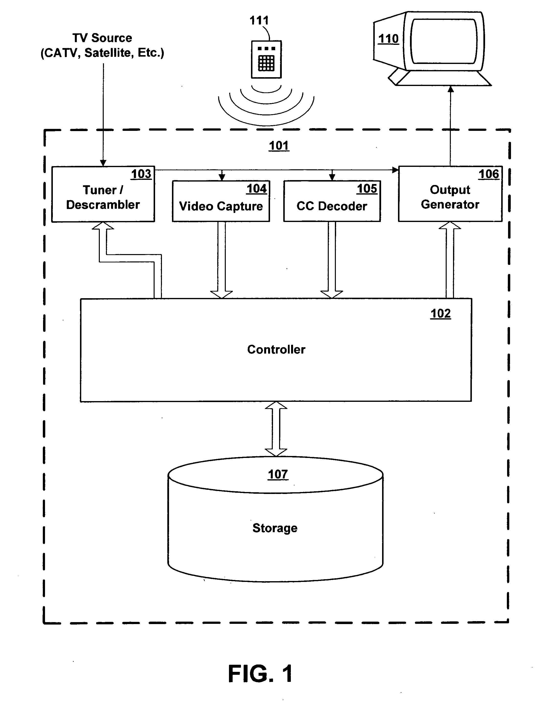 Method and apparatus for using closed captioning data to identify television programming content for recording