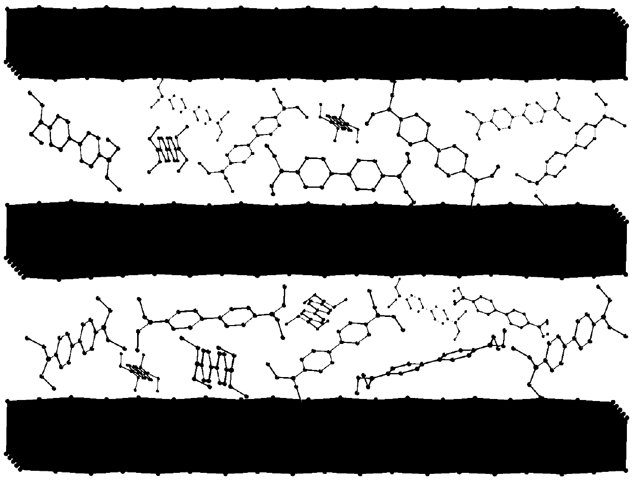 Inorganic-organic hybrid superlattice material with photochromic property as well as preparation and application of inorganic-organic hybrid superlattice material