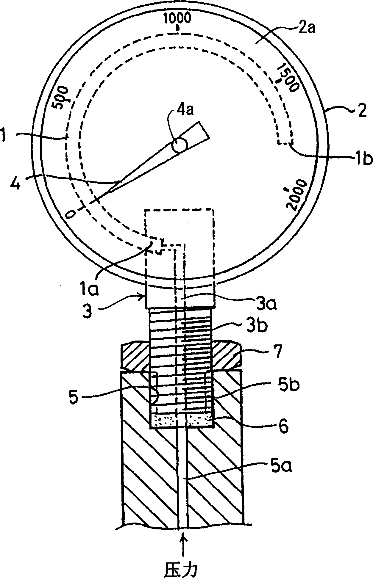 Bourdon tubular gauge