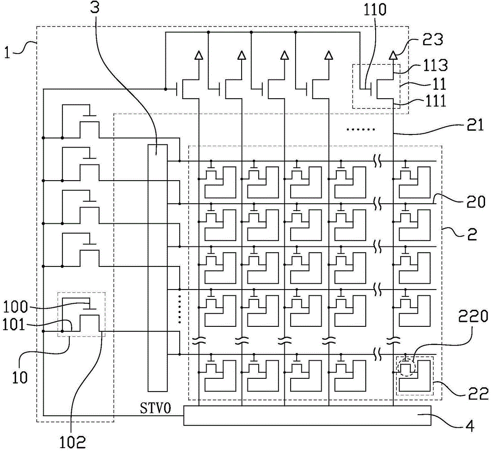 Screen clearing circuit and display device