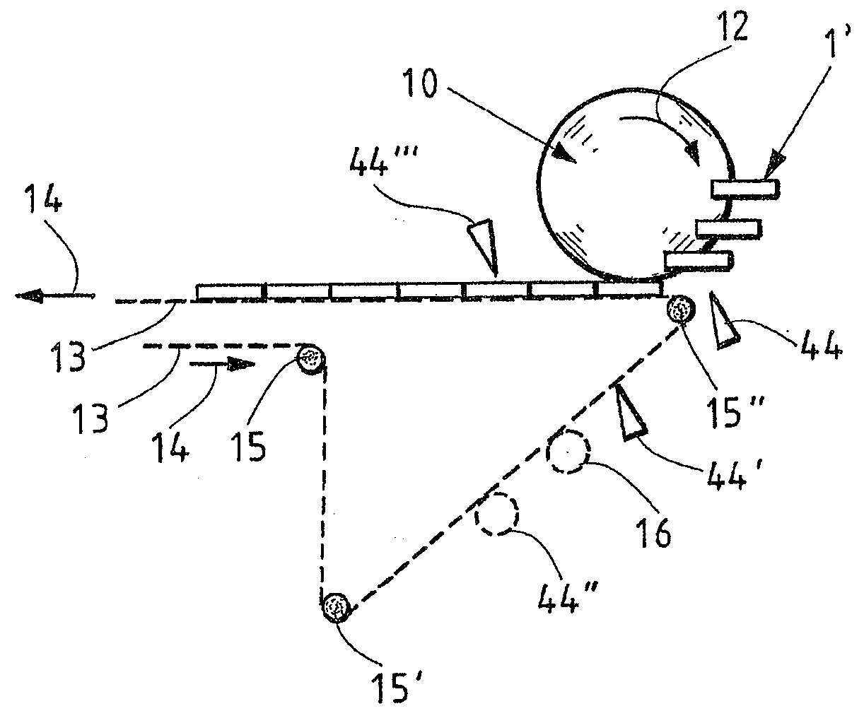 Device and method for manufacturing multi-segment filter rods for the tobacco processing industry