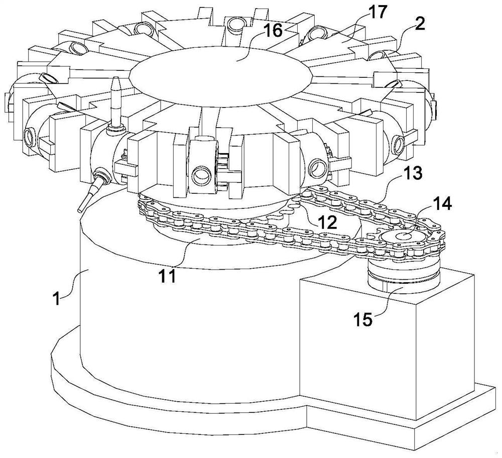 Chain type tool magazine of modular structure