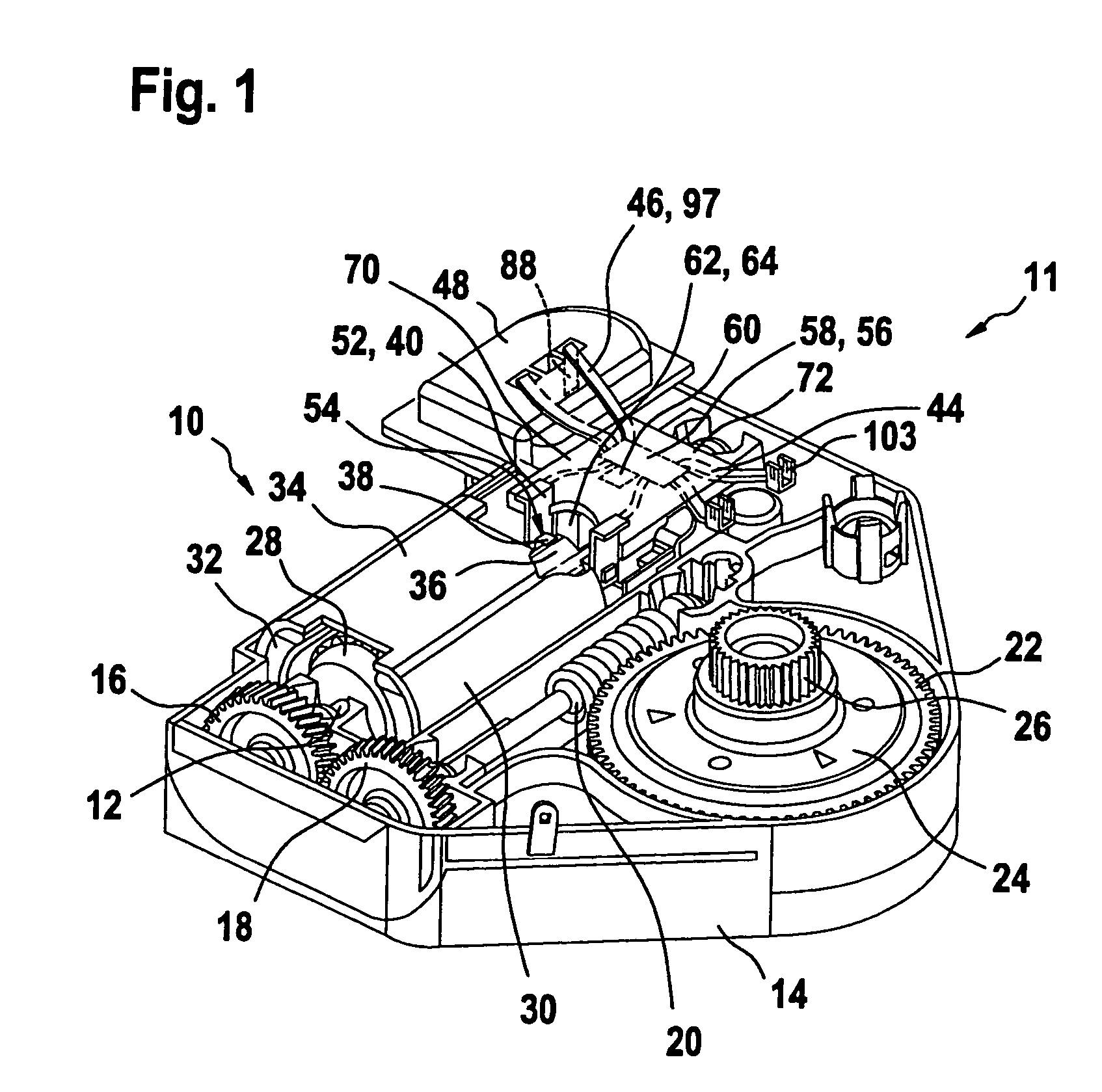 Electric motor comprising an electronic unit with a punched grid