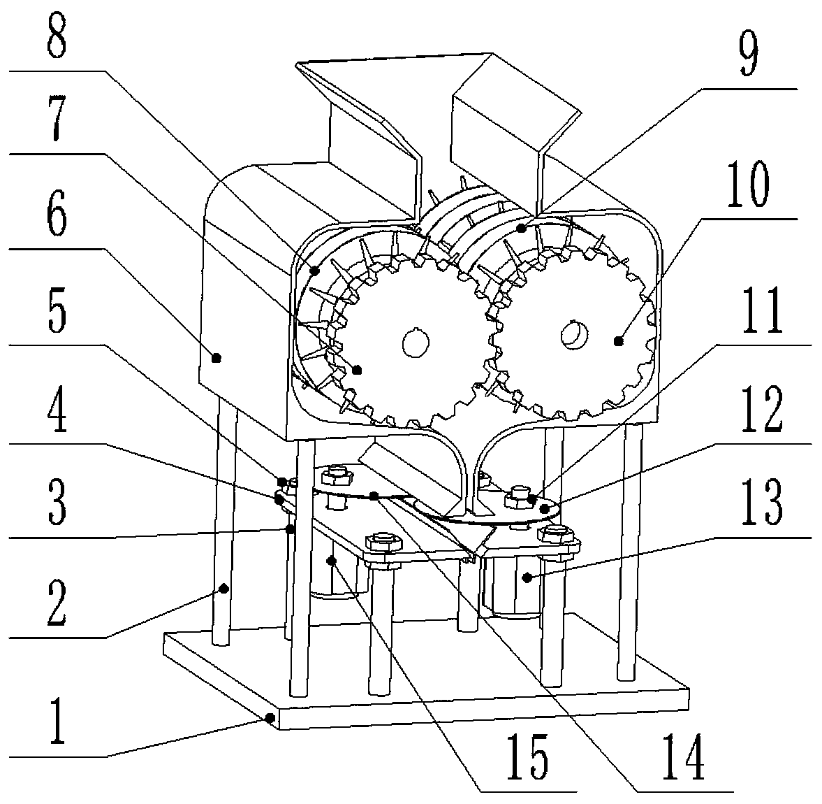 Small-sized tobacco leaf shearing device