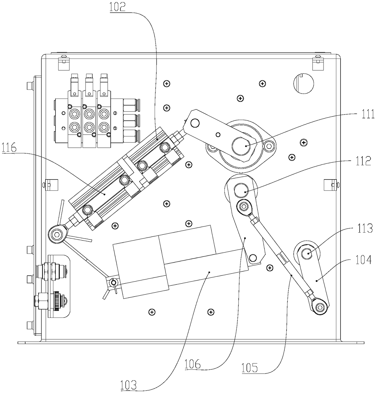 Three material door blanking device