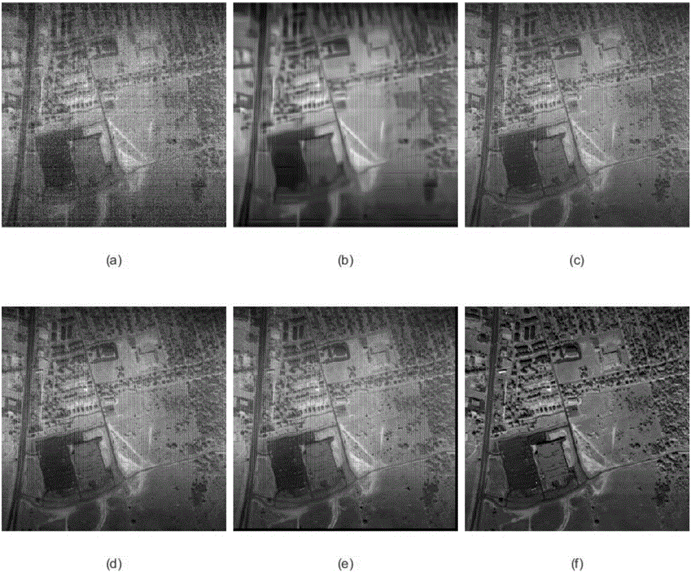 Hyperspectral image denoising method based on non-convex low rank matrix decomposition