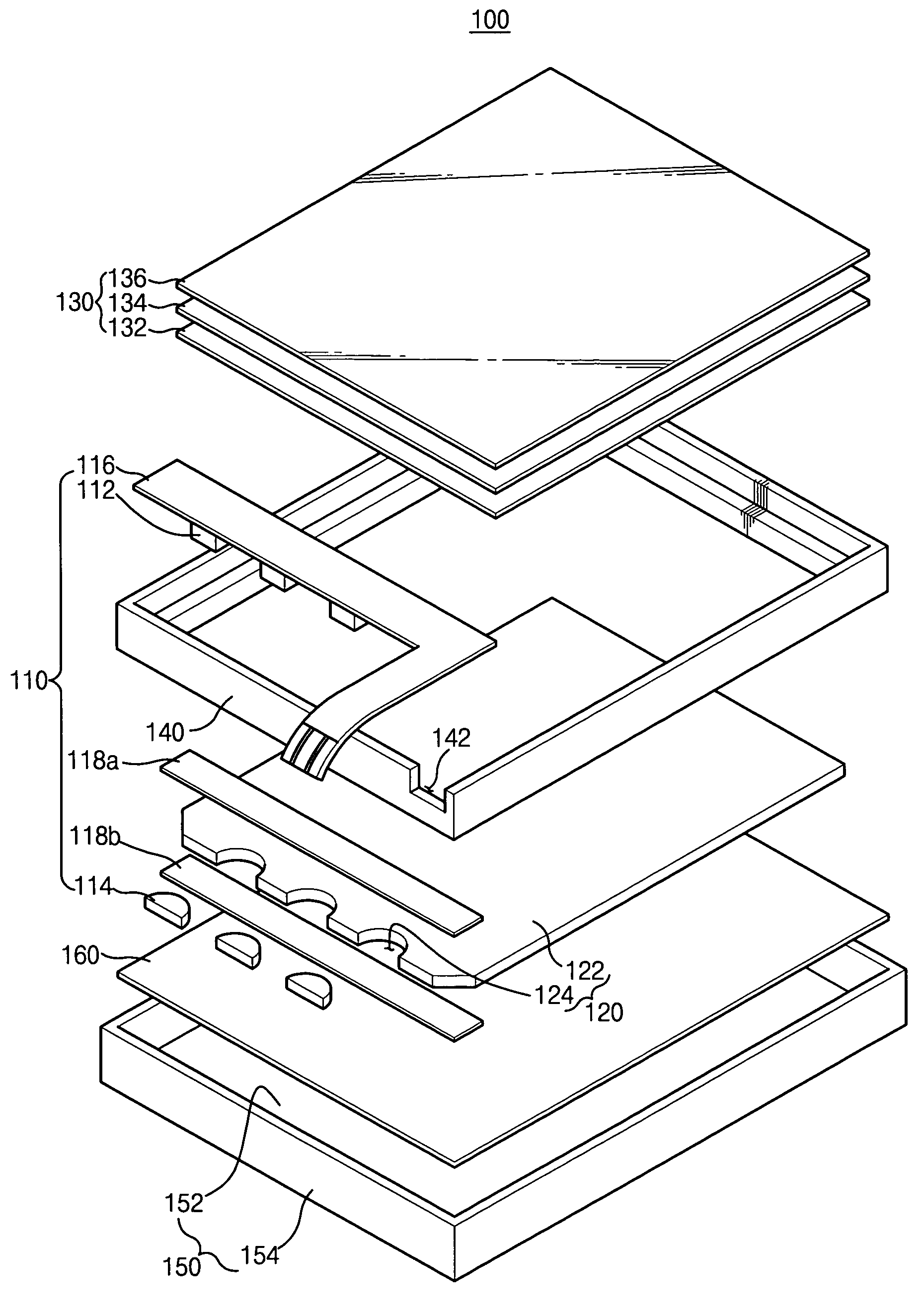 White light generating unit, backlight assembly having the same and liquid crystal display device having the same