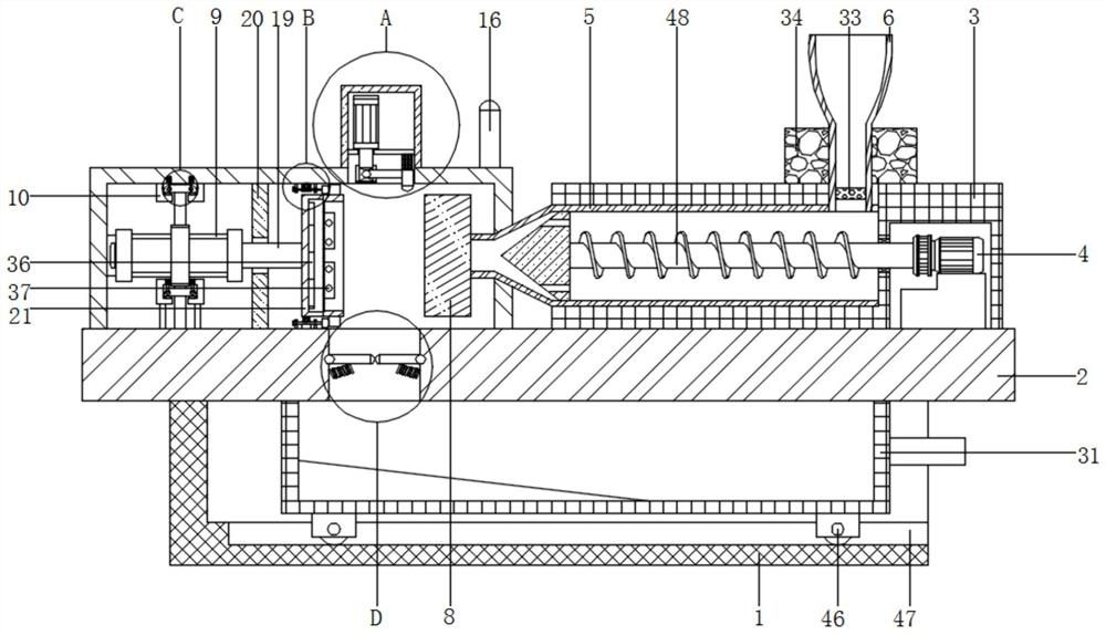 Double-color plastic part injection molding device and injection molding technology