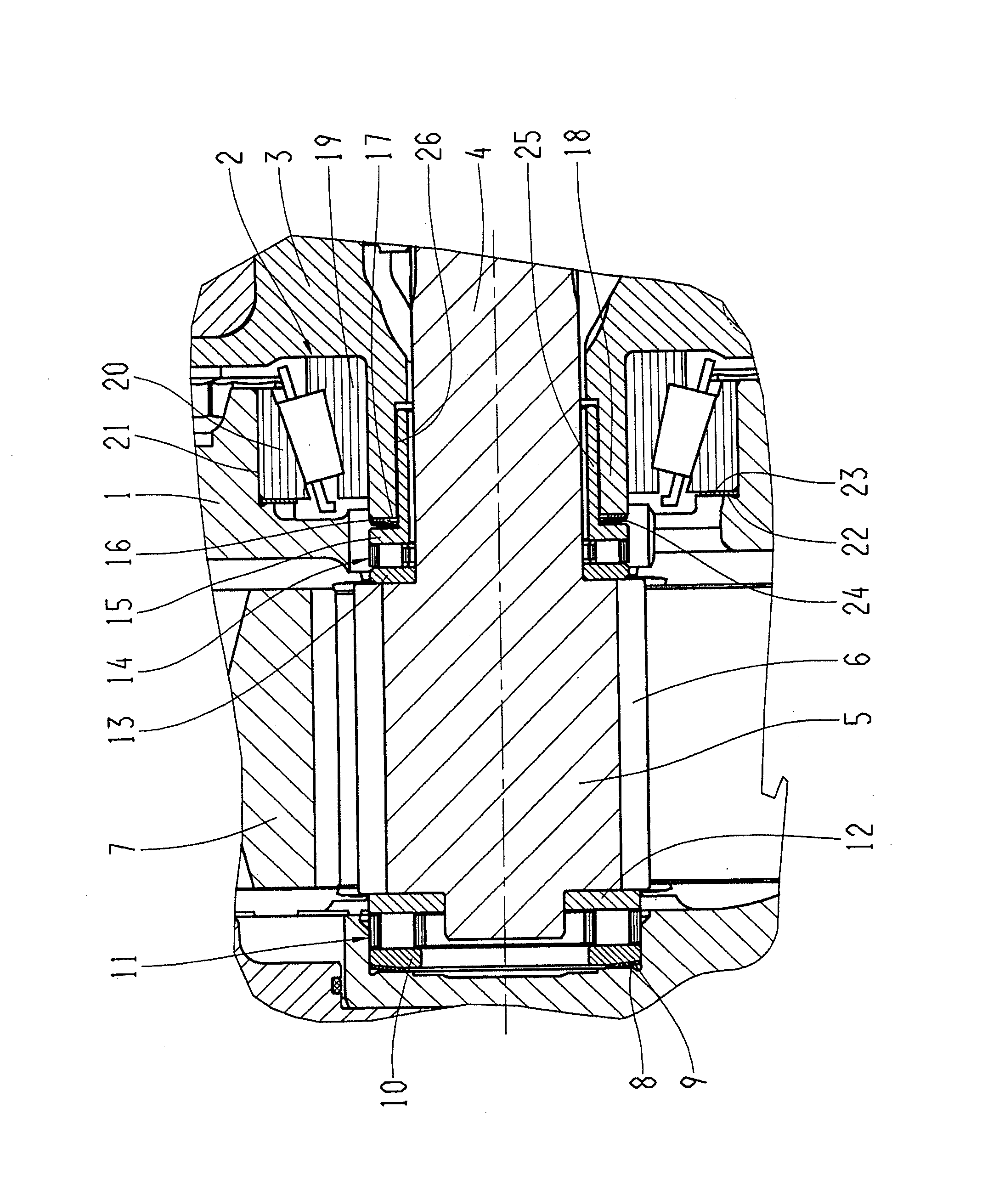 Drive device for the road wheels of a vehicle