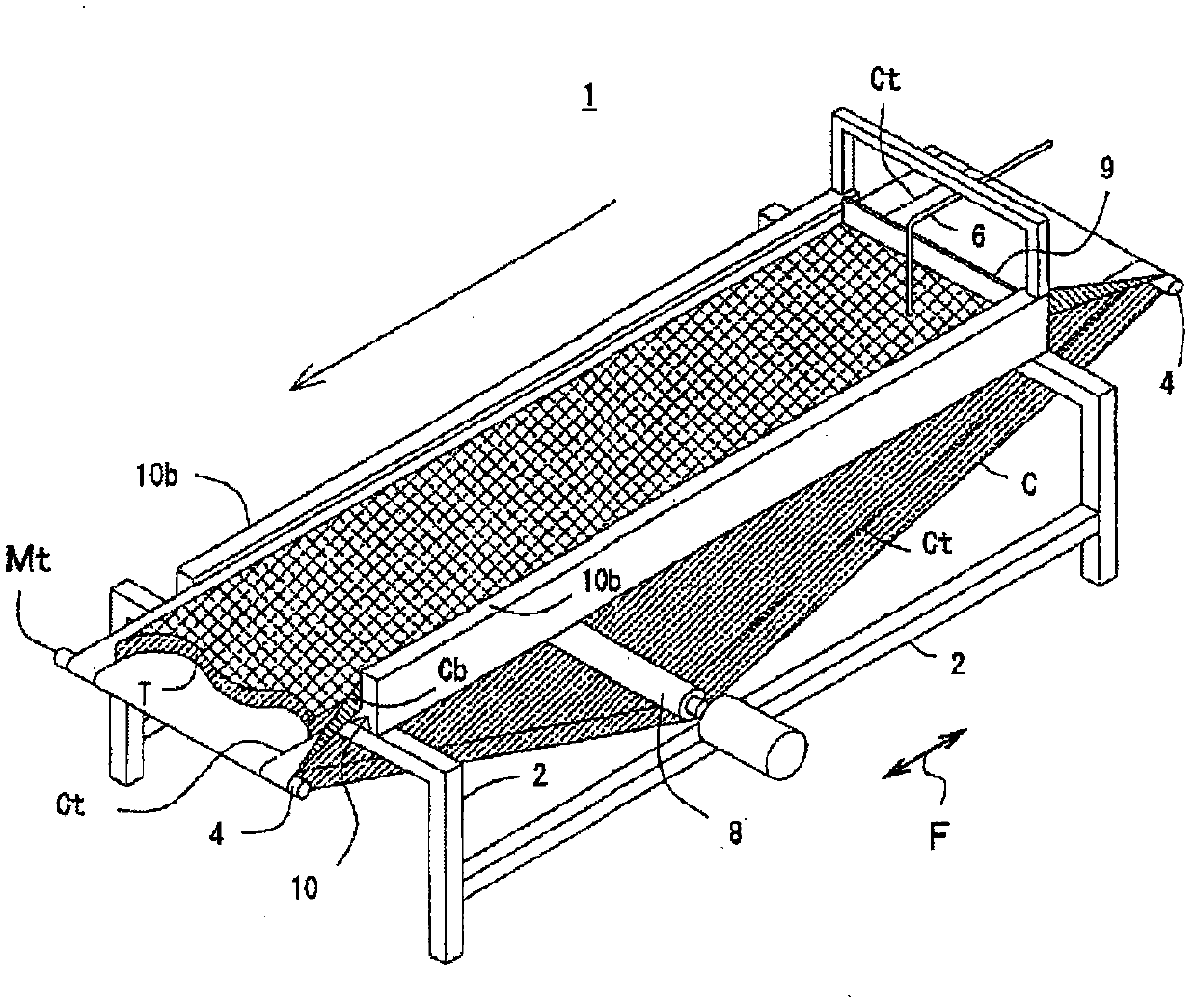 Continuous coagulating device for soybean curds