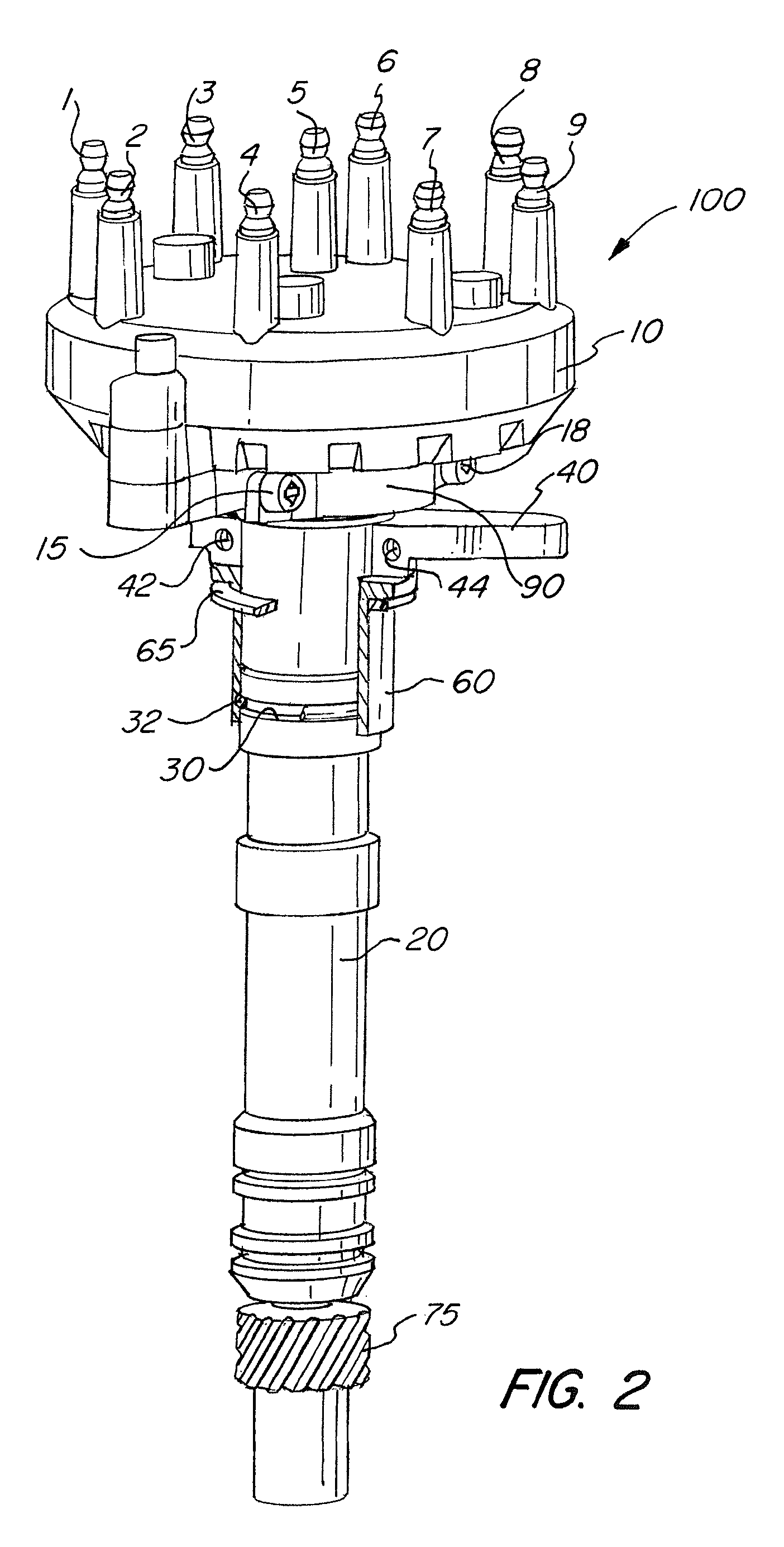 Crank trigger distributor