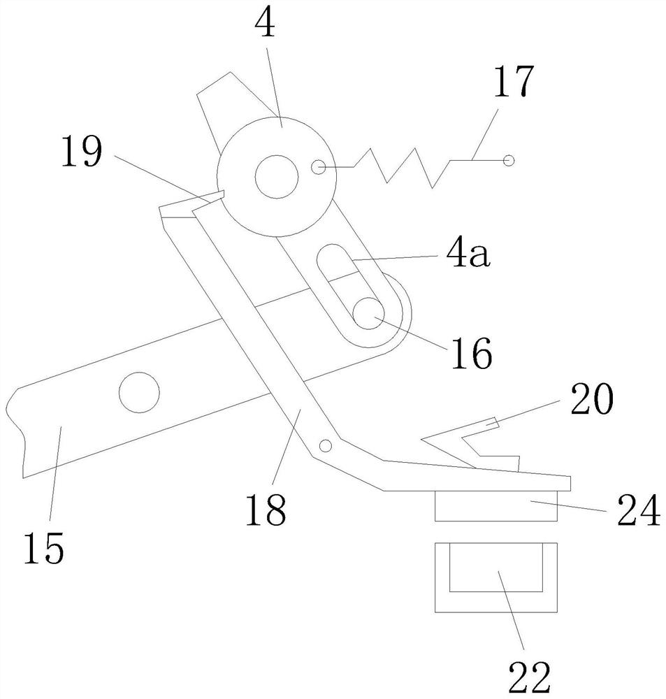 A circuit breaker opening and closing device
