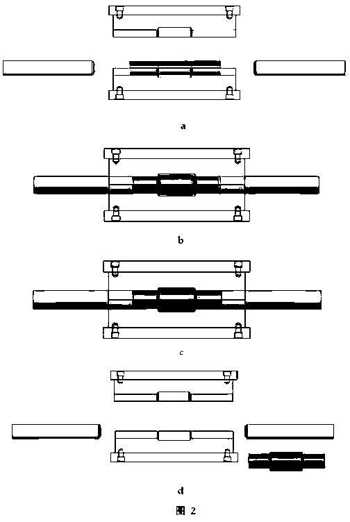 Variable-mold-clamping-force pipe internal high-pressure forming device and method