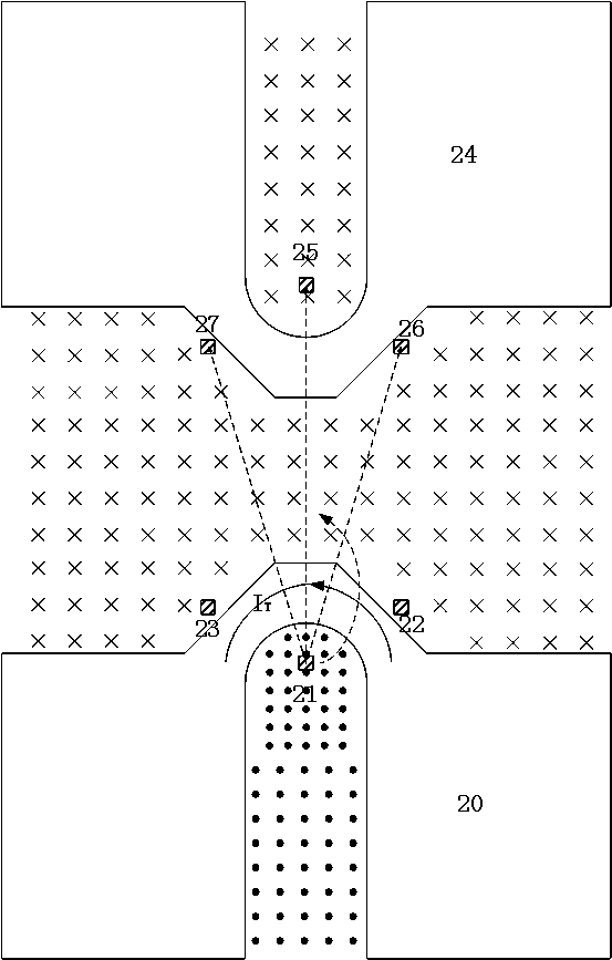 Two-channel current sensor structure based on magnetic field detection