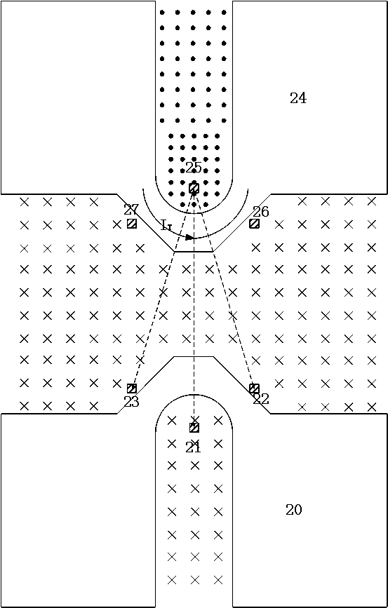 Two-channel current sensor structure based on magnetic field detection