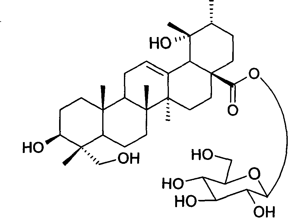 Preparation method and application of pedunculoside