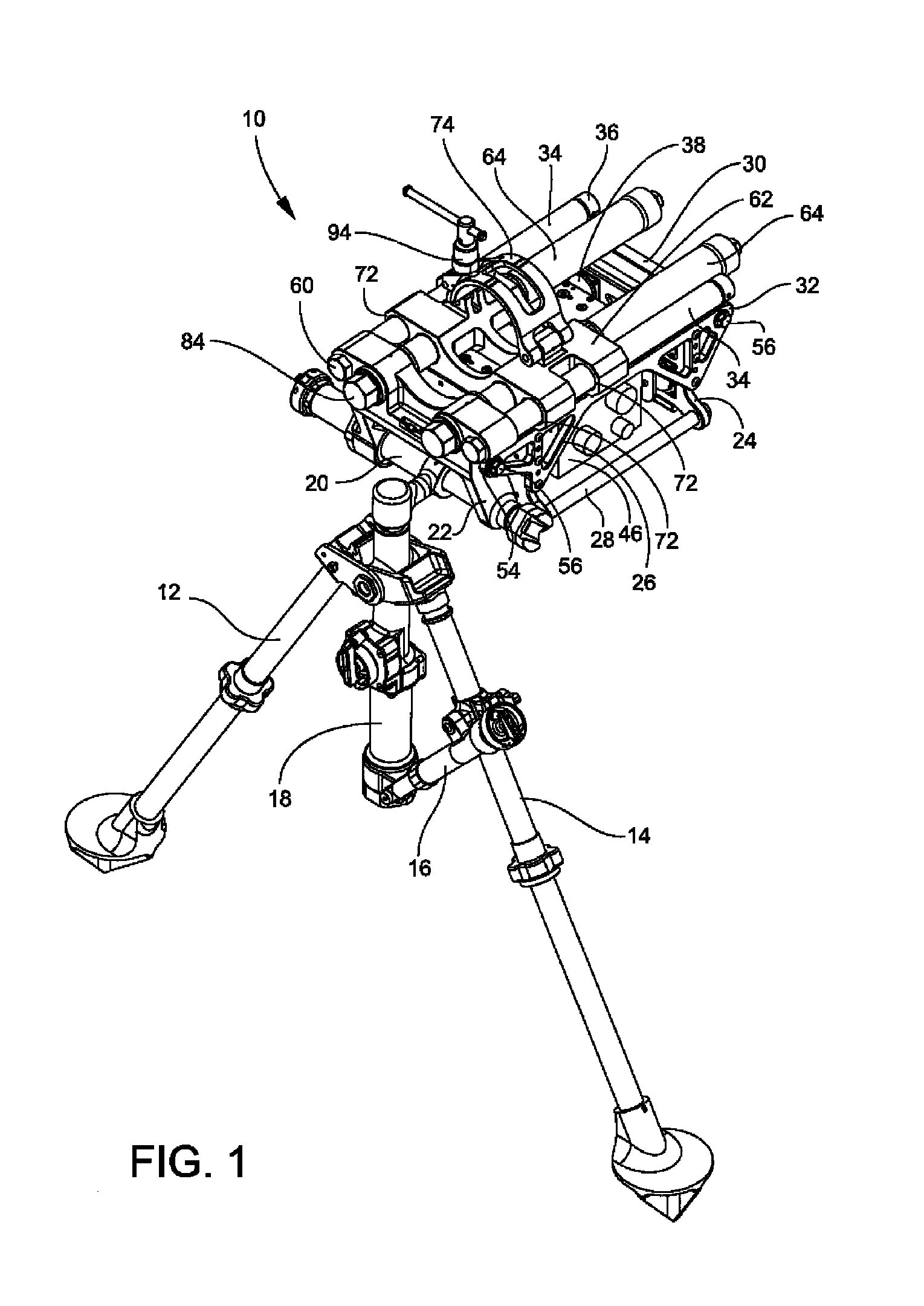 Bipod-mounted mortar fire control system