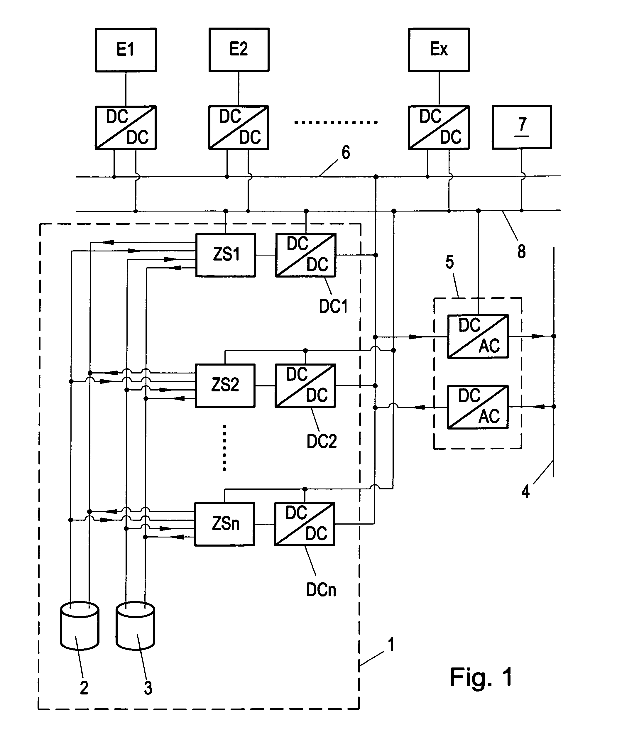 Electrical energy store and method for closed-loop control of such energy store
