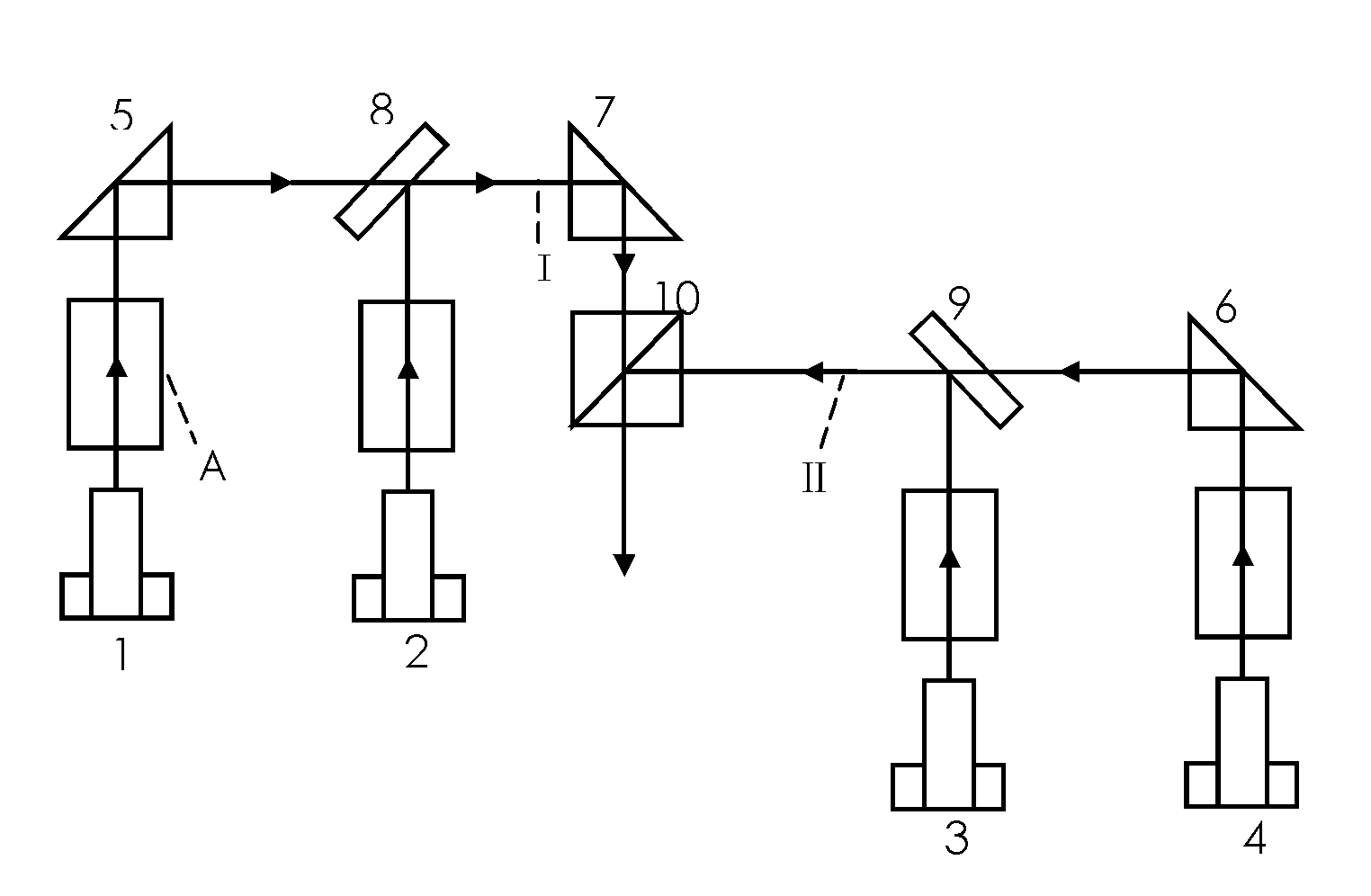 Laser beam coupling output device for high-power semiconductor