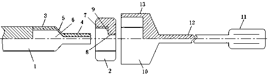 A self-breaking pressurized bolt assembly