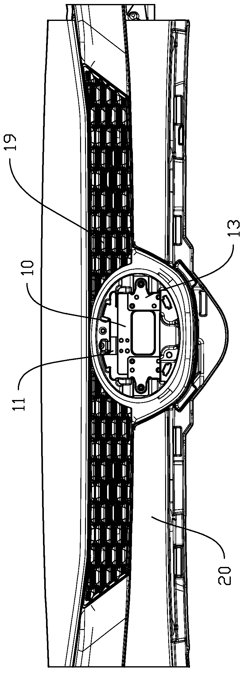 Installation angle measurement gauge and installation angle measurement method of automobile front grating