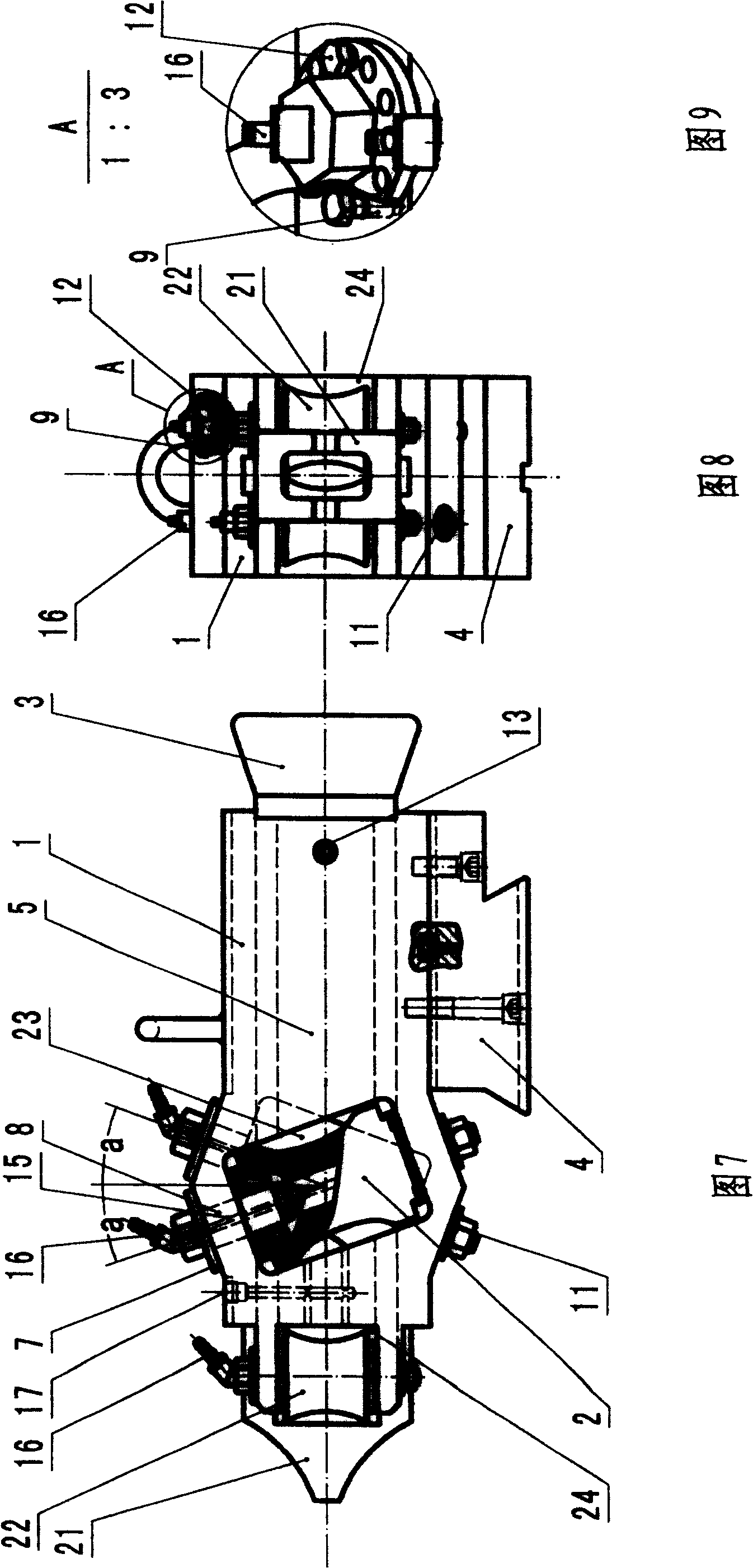 Hot-rolled elliptical rolled piece inlet rolling guide