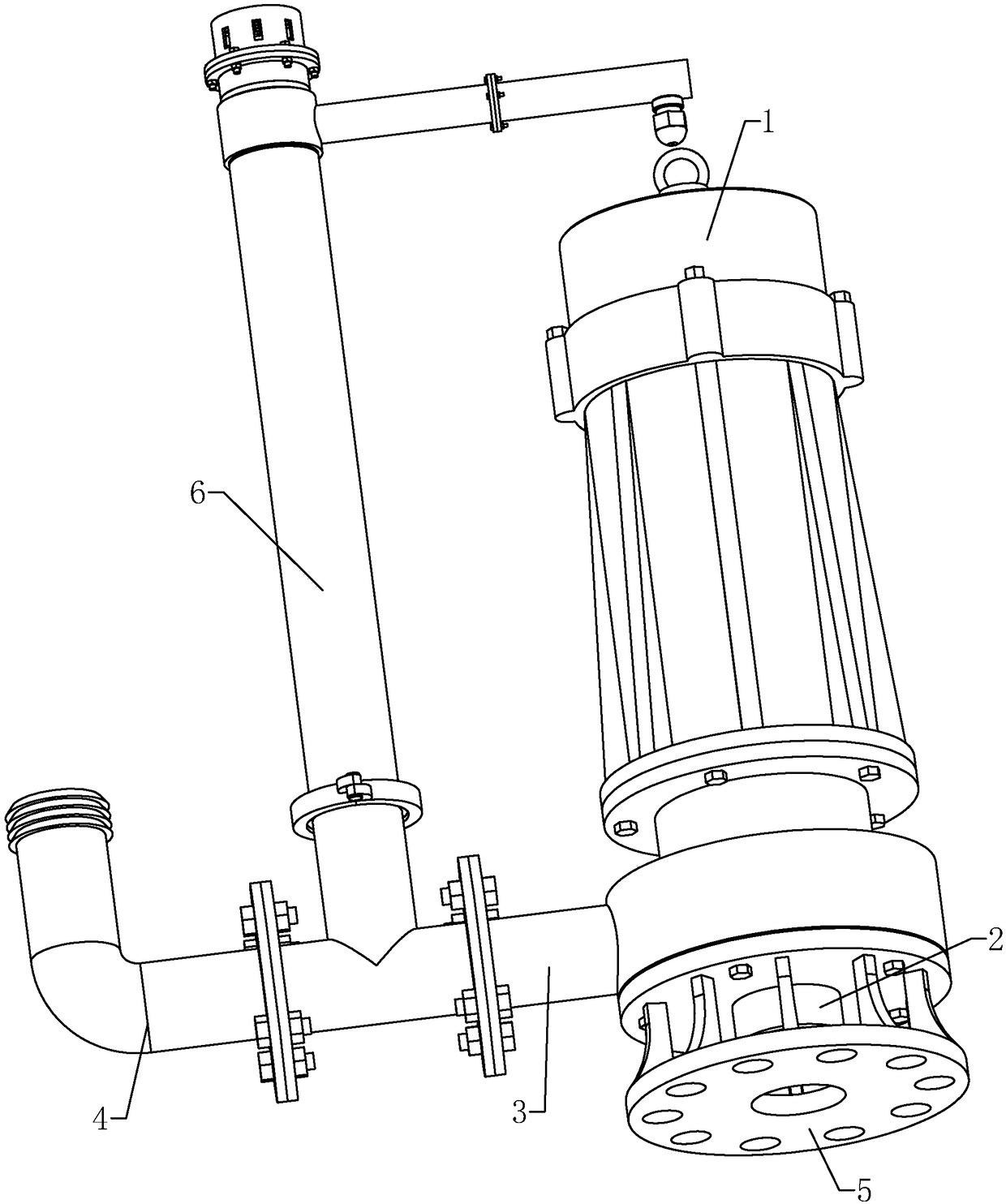 Automatic cooling device for submersible sewage pump