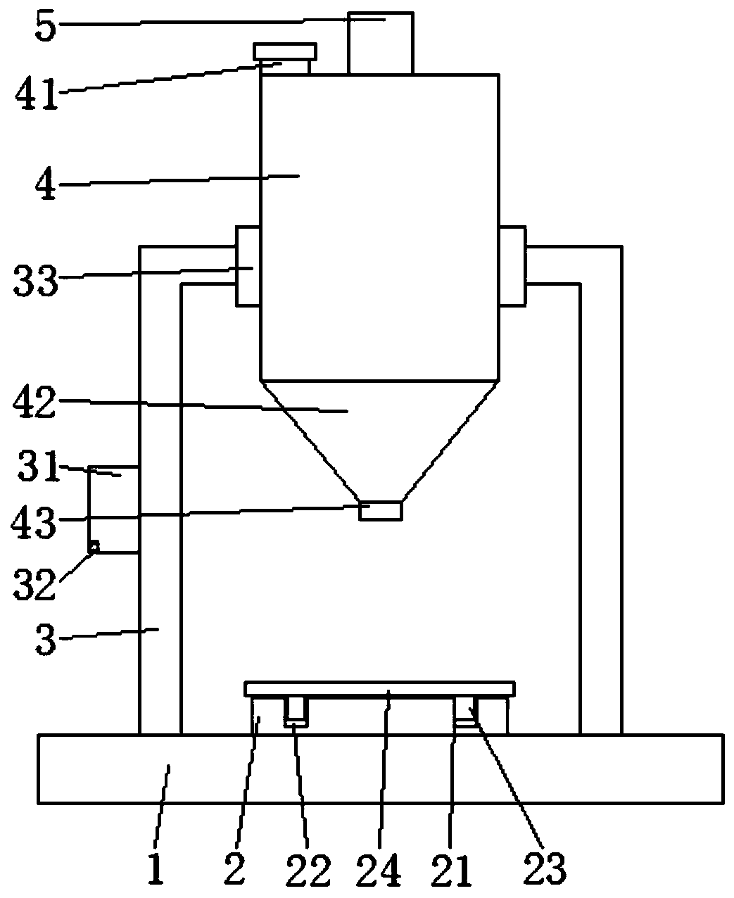 Metering device for nylon material
