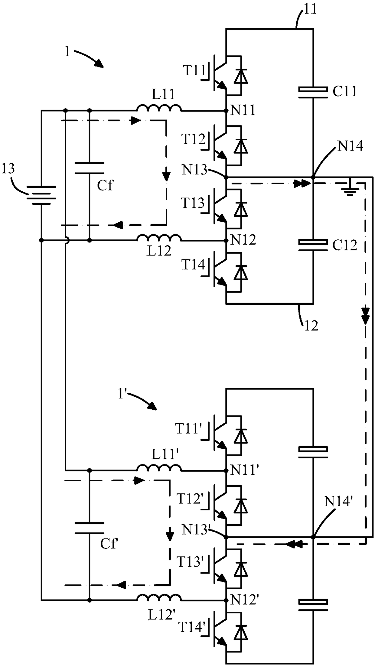 Uninterruptible power supply, DC-DC converter and control method and control device thereof