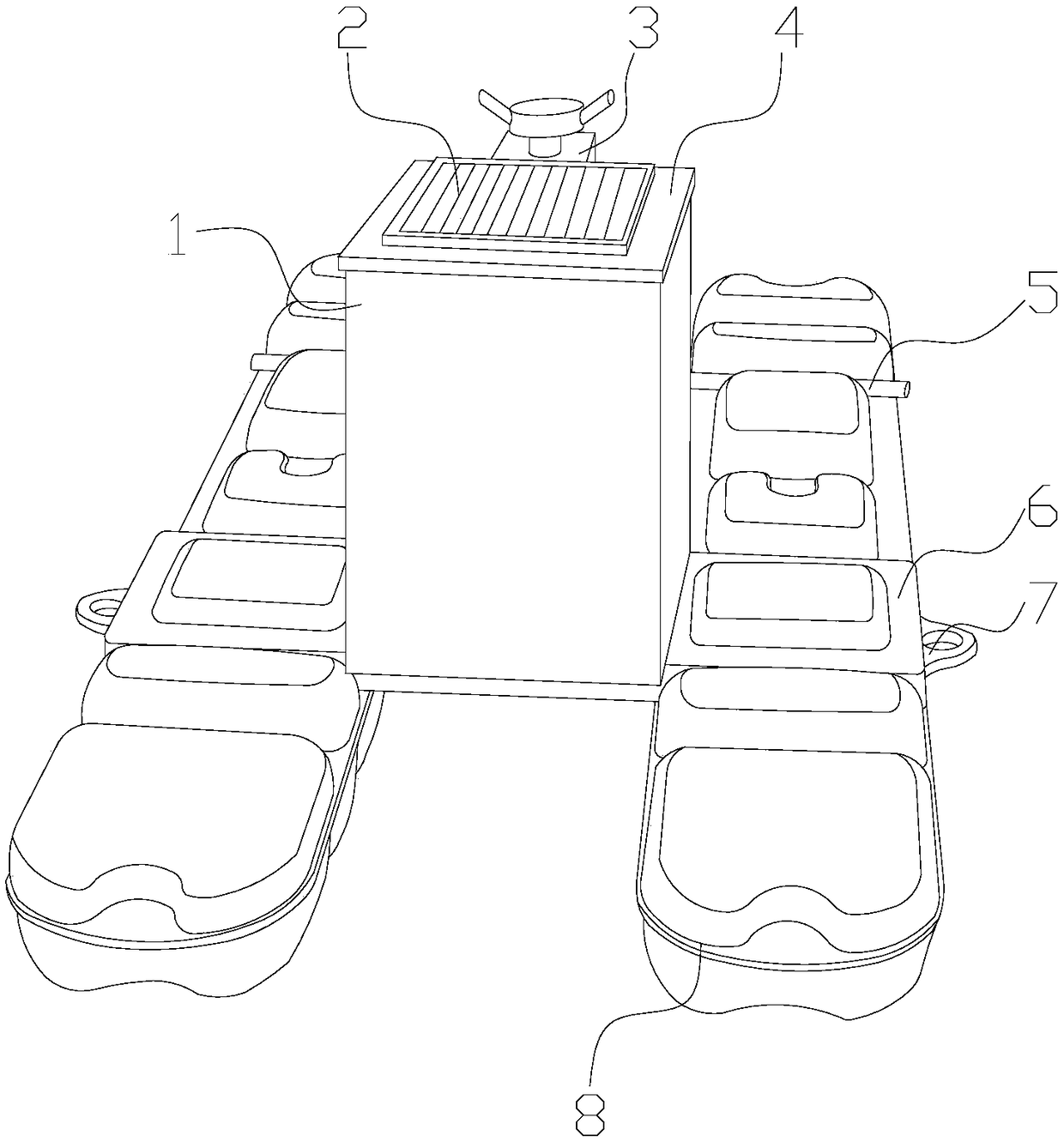 Constant-temperature rotary jet-type fish feed casting device